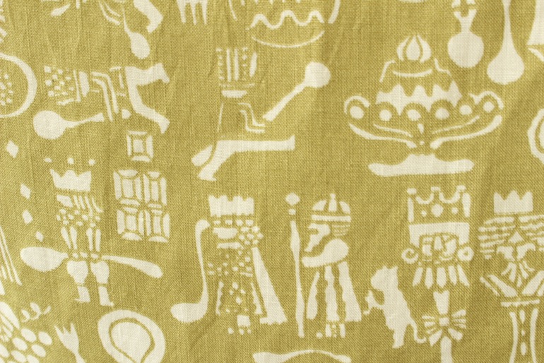 LINNETリネンプリント 一口女王キャベツー